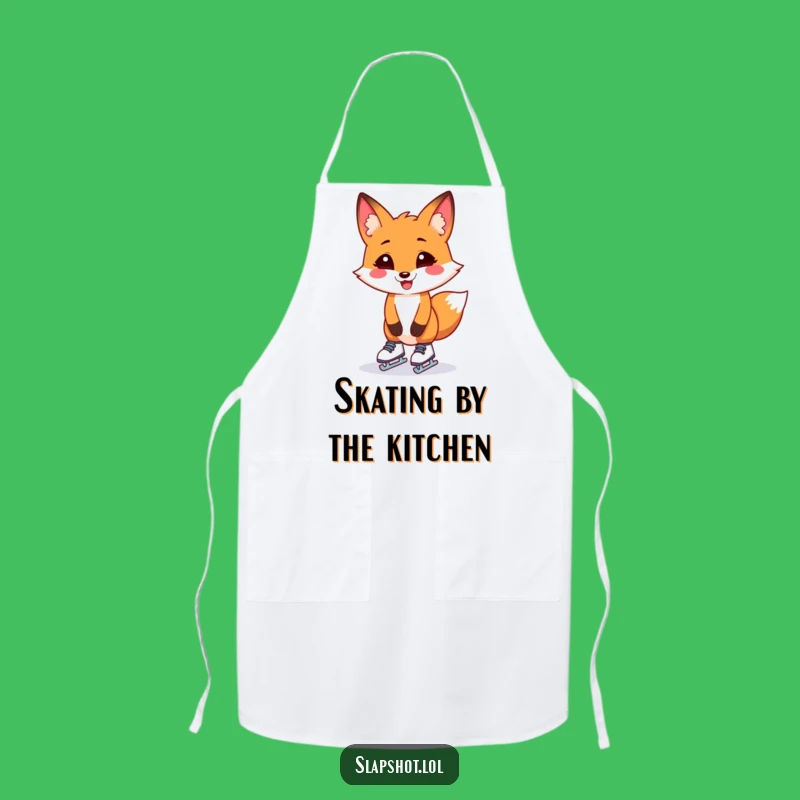 Funny Fox Skater Apron: Hilarious Kitchen Wear for Awkwardly Adorable Cooks