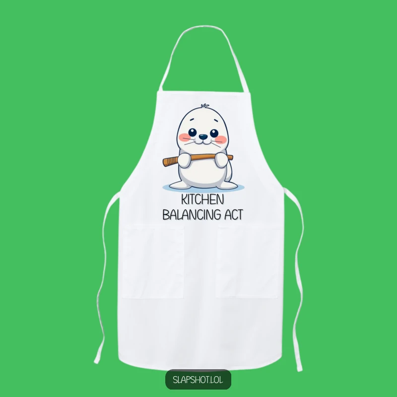 Funny Seal Apron: Balancing Chef, Great Gift For Kitchen Fun