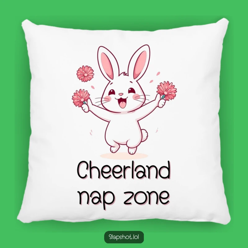 Funny Rabbit Comfort Pillow - Cozy Cheerleader Gift