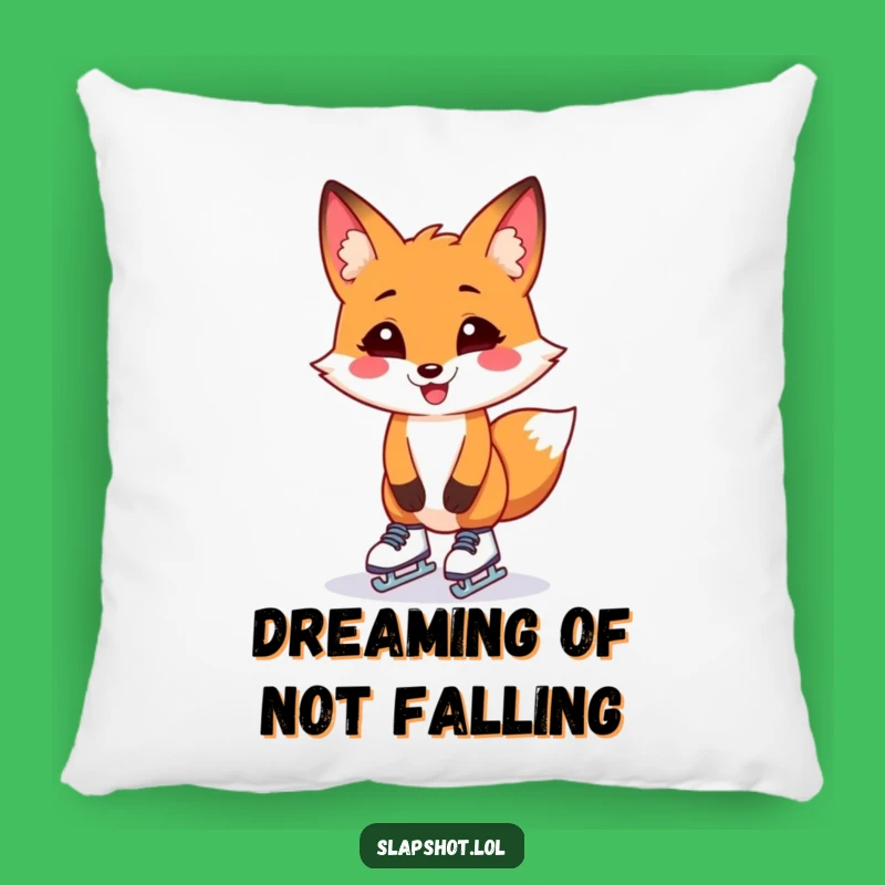 Funny Fox Skater Pillow: Cozy, Hilarious Accent for Awkwardly Adorable Comfort