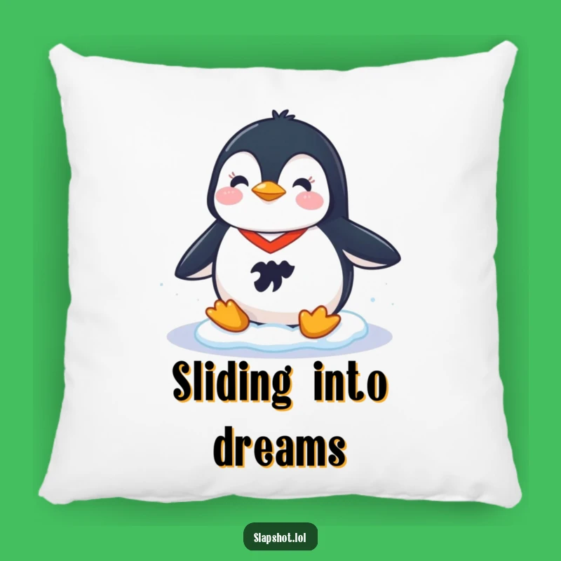 Funny Penguin Hockey Pillow: Cozy Comfort for Cheerful Sports Fans
