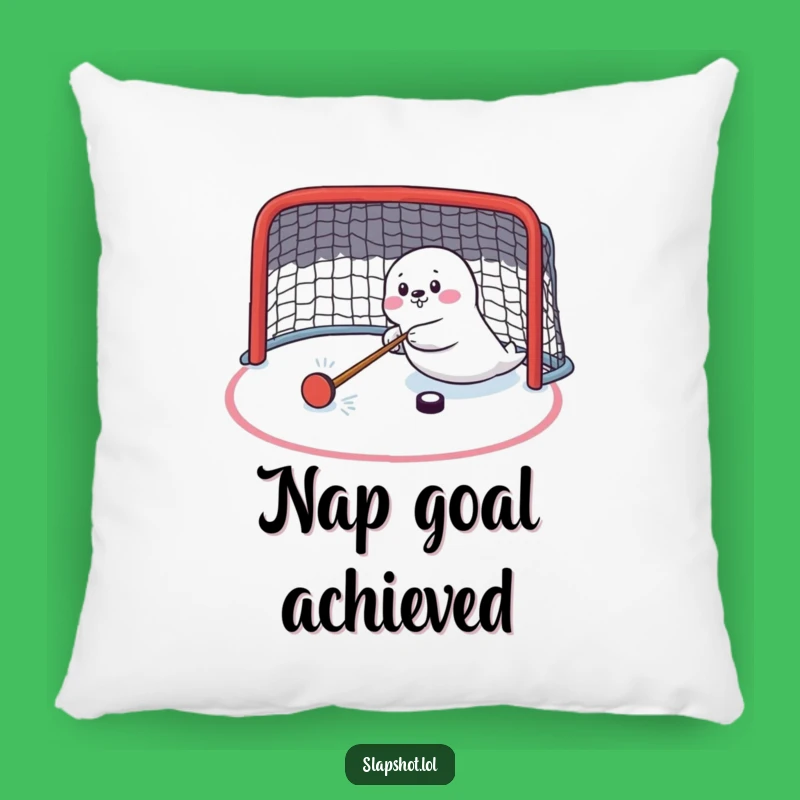 Funny Seal Hockey Pillow - Comfy & Hilarious Home Decor Gift