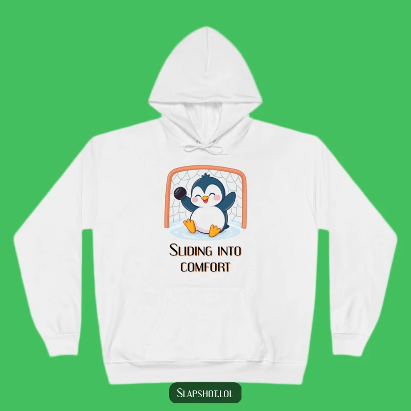 Funny Penguin Hoodie: Cozy Giggling Slapshot, Ultimate Gift For Cold Game Nights
