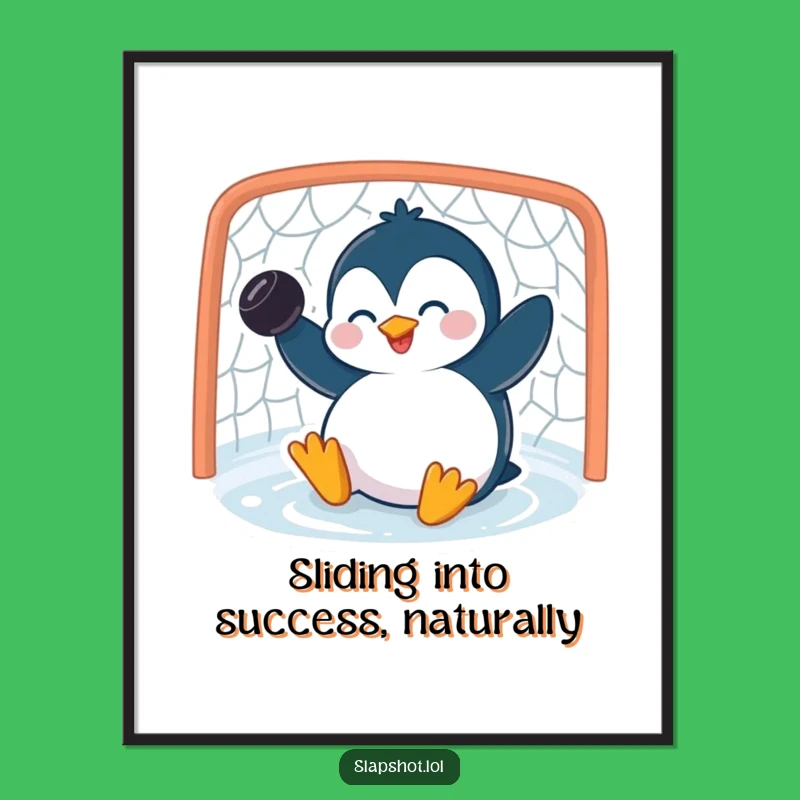 Free Printable Penguin Wall Art: Funny Golfer Downloadable Decor for a Playful Space