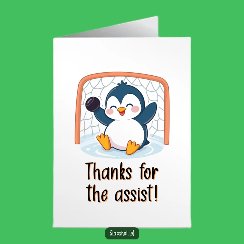 Free Printable Penguin Thank You Card: Funny Golfer Downloadable for Gratitude