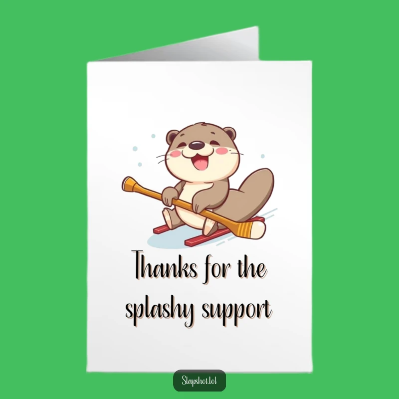 Free Printable Thank You Card: Otter's Slippery Thanks for a Downloadable Gift