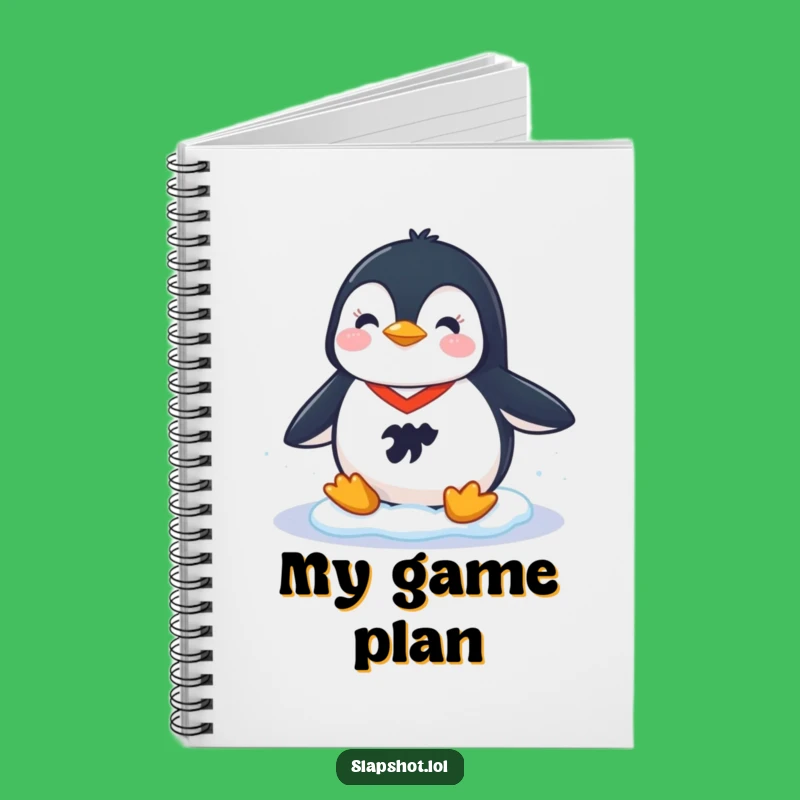 Funny Penguin Hockey Notebook: Jot Down Plays with a Cheerful Design