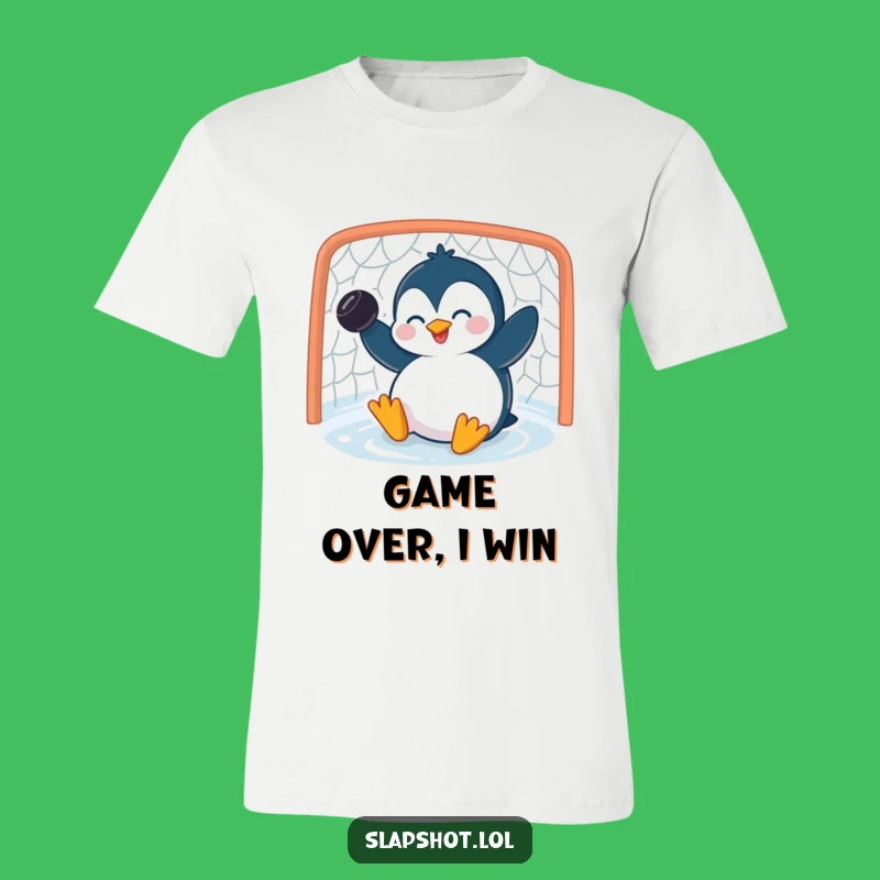 Funny Penguin T-Shirt: Giggling Slapshot Design, Great Gift For Sports Fans