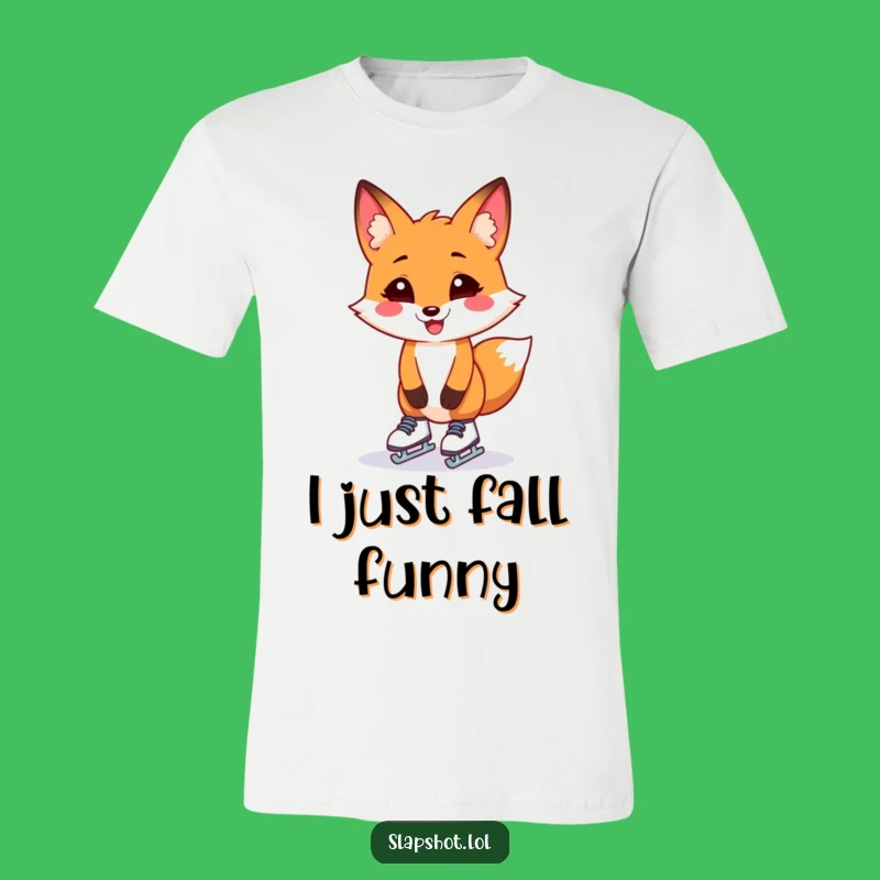 Funny Fox Skater Tee: Hilarious T-Shirt for Awkwardly Adorable Moments