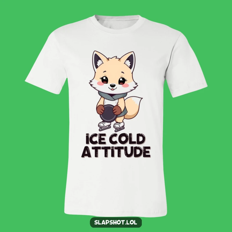 Funny Arctic Fox T-Shirt: Cheerful Skater Design, Great Humorous Gift For Sports Fans