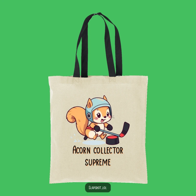 Funny Squirrel Hockey Tote Bag: Playful Carry-all for Puck-Chasing Essentials