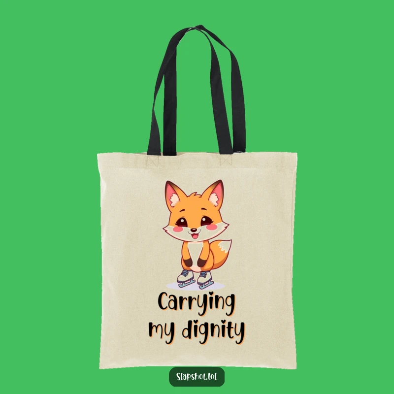 Funny Fox Skater Tote Bag: Hilarious Carry-all for Awkwardly Adorable Errands